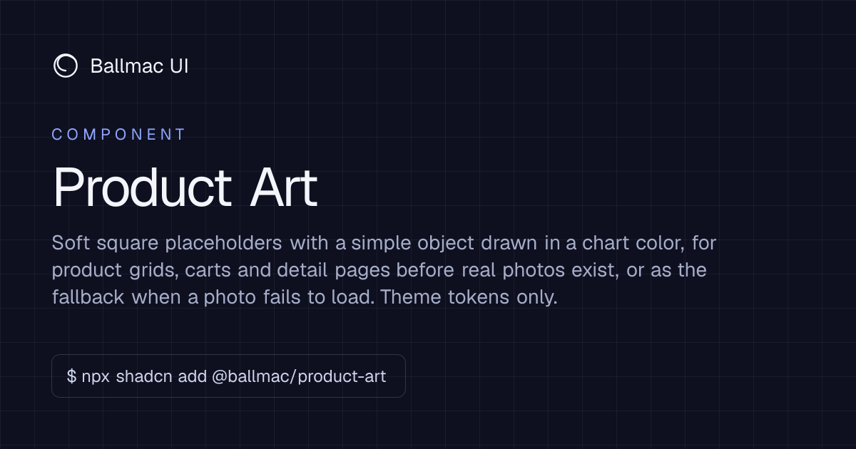 Product Art: React + Tailwind component | Ballmac UI