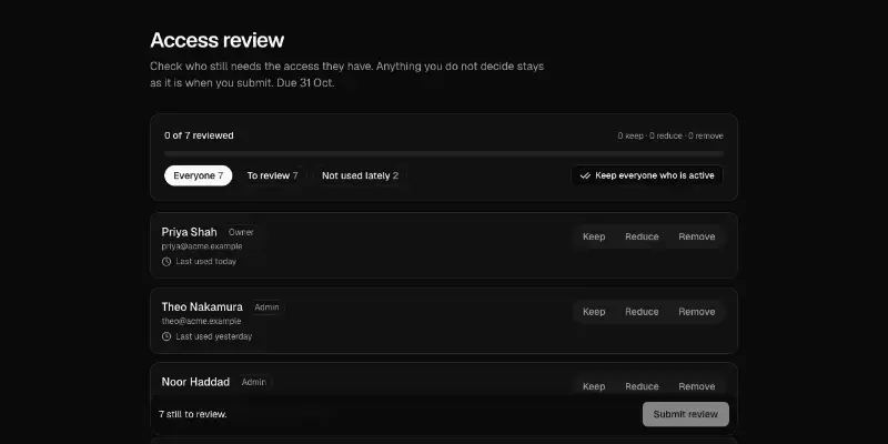 Access 1: access review preview