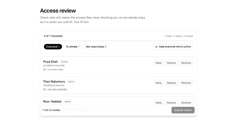 Access 1: access review preview