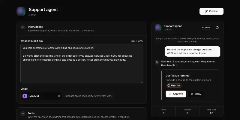 Agent 7: agent builder preview