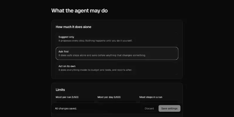 Agent 9: autonomy and limits preview