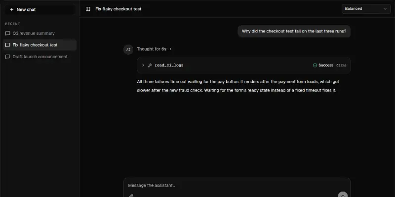 AI Chat 1: full chat app pane preview