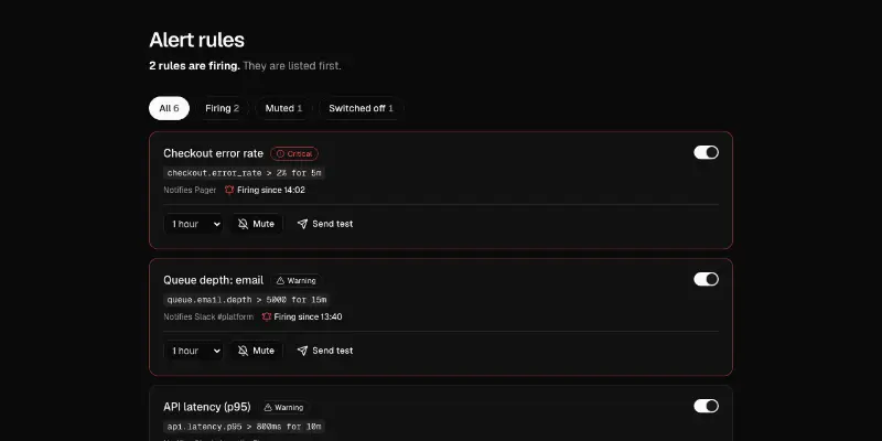 Alerts 1: alert rules preview