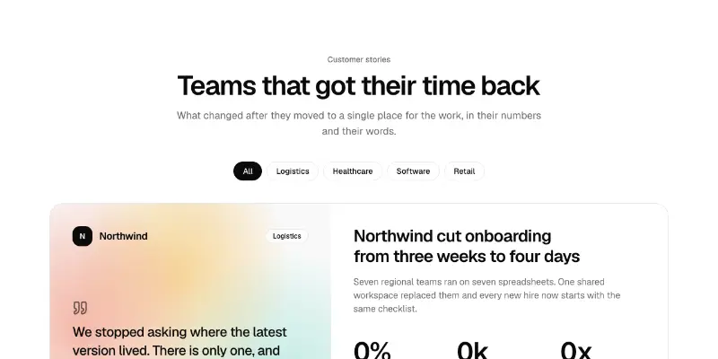 Case study 1: customer stories preview
