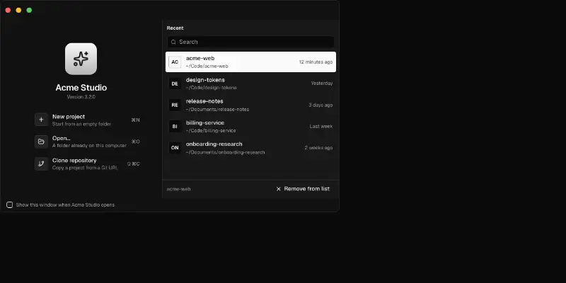 Desktop 7: welcome window preview