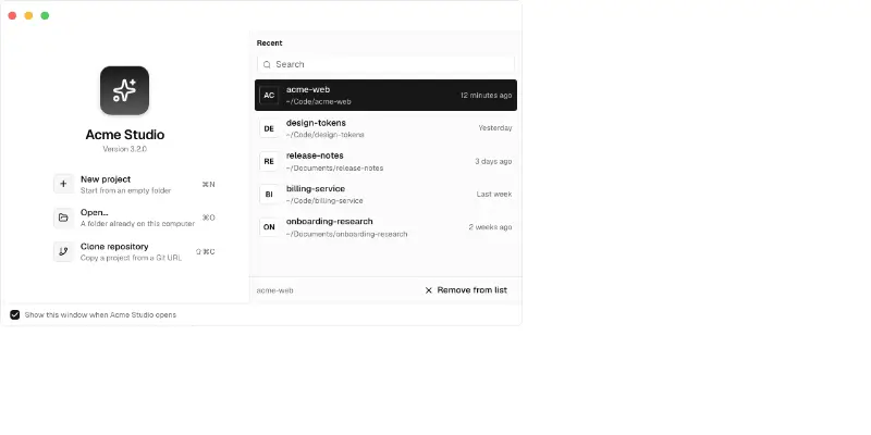 Desktop 7: welcome window preview