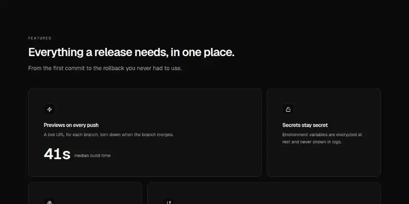 Features 1: bento grid preview