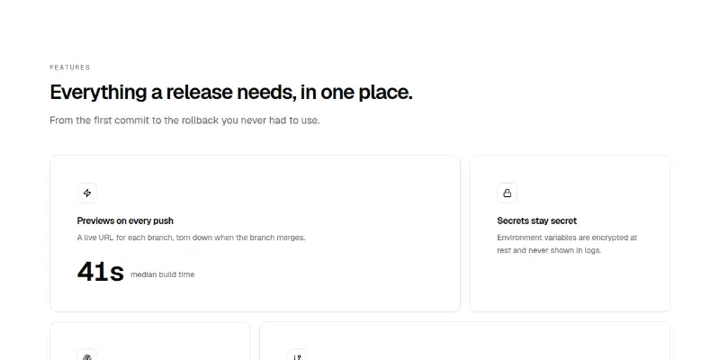 Features 1: bento grid preview