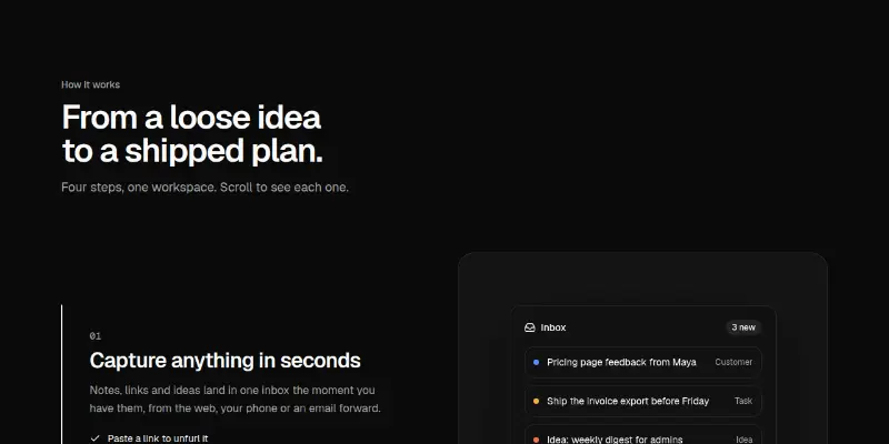 Features 5: scrolling product tour preview