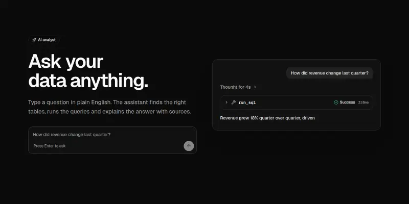 Hero 3: AI product with live prompt preview