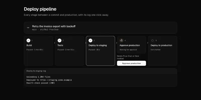Pipeline 1: deploy pipeline preview