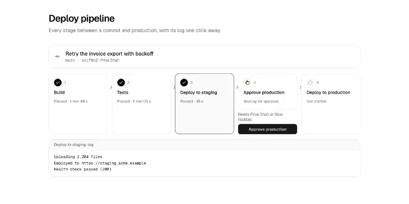 Pipeline 1: deploy pipeline preview