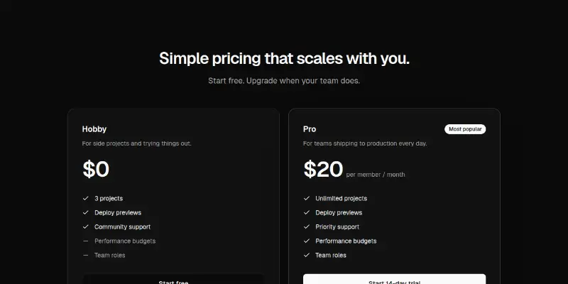 Pricing 1: two tiers preview