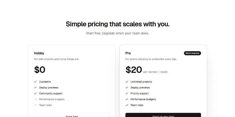 Pricing 1: two tiers preview