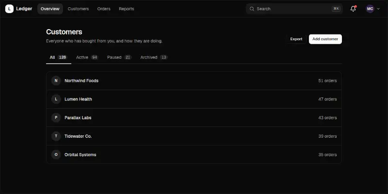App-shell Pro 2: top bar with search and tabs preview