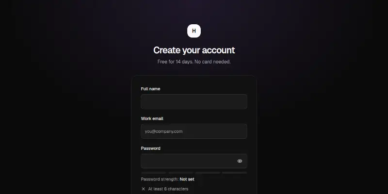 Auth Pro 2: sign up with password strength preview