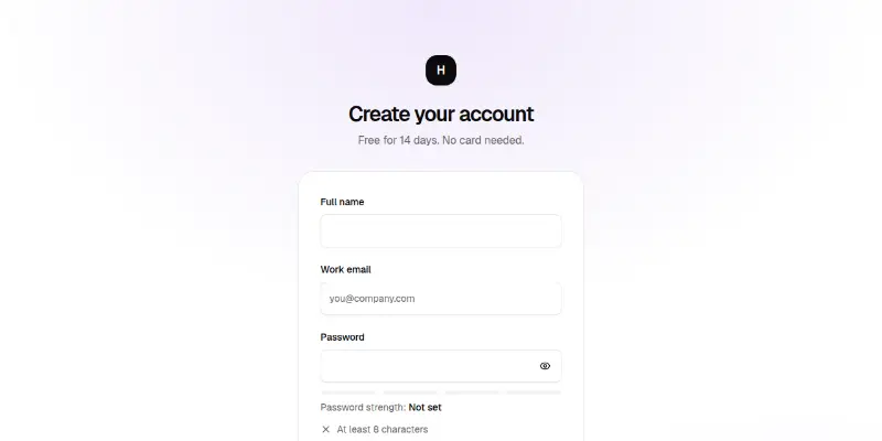 Auth Pro 2: sign up with password strength preview