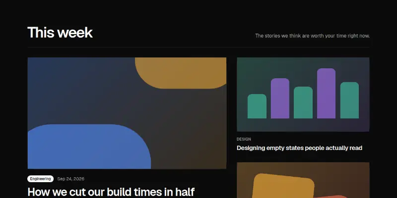Blog Pro 3: magazine front page preview