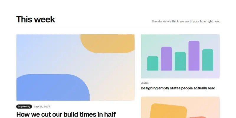 Blog Pro 3: magazine front page preview