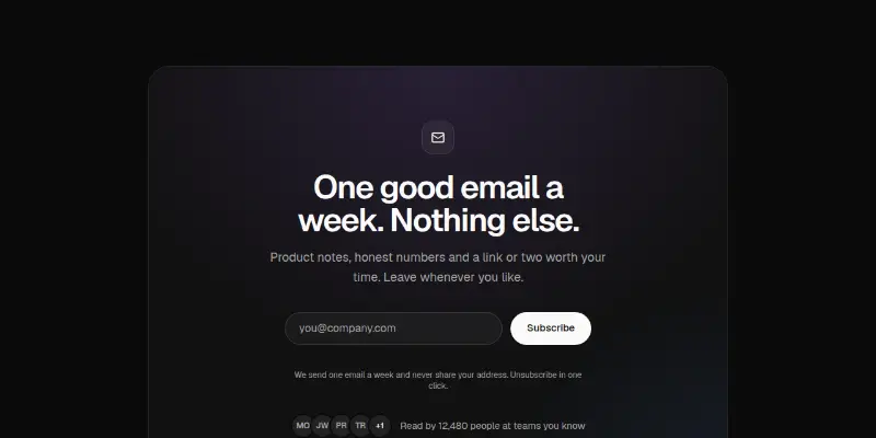 Cta Pro 1: newsletter sign-up preview