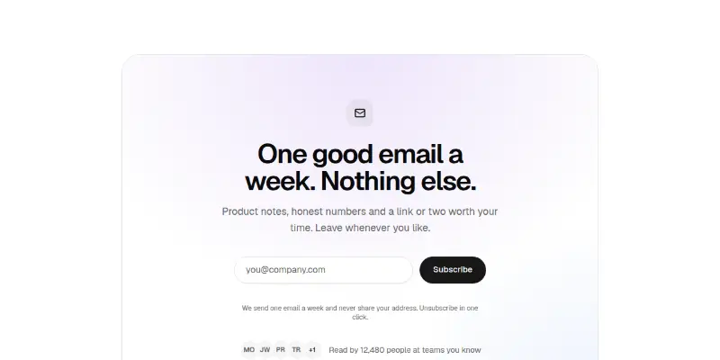 Cta Pro 1: newsletter sign-up preview