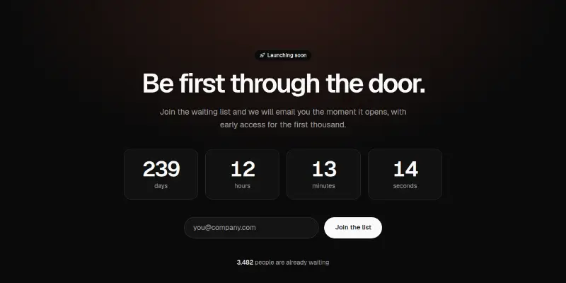Cta Pro 4: launch countdown and waiting list preview