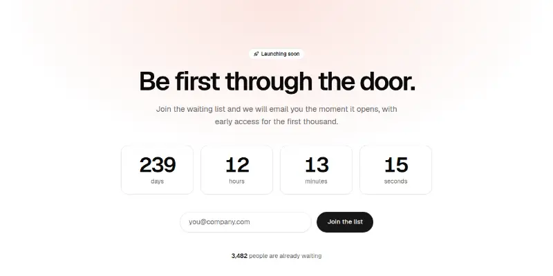 Cta Pro 4: launch countdown and waiting list preview