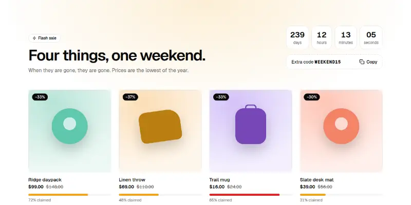 Ecommerce Pro 14: flash sale preview