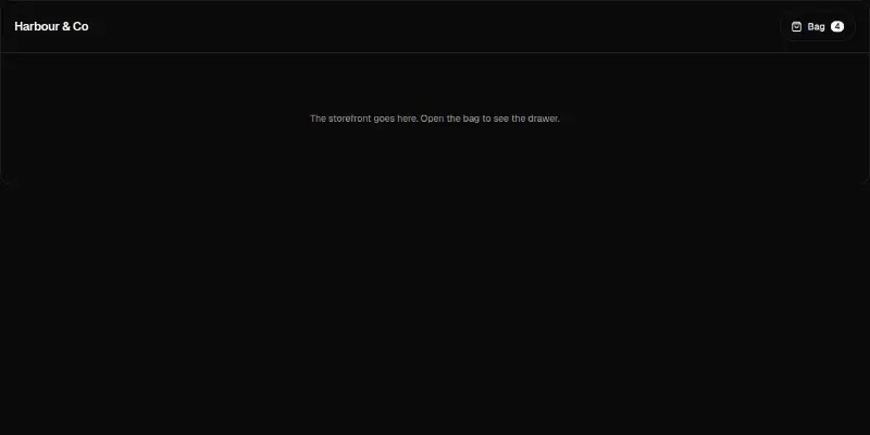 Ecommerce Pro 4: cart drawer preview
