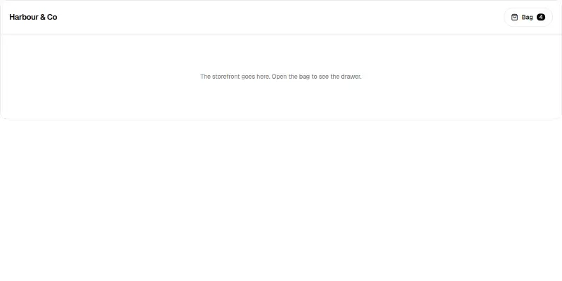 Ecommerce Pro 4: cart drawer preview
