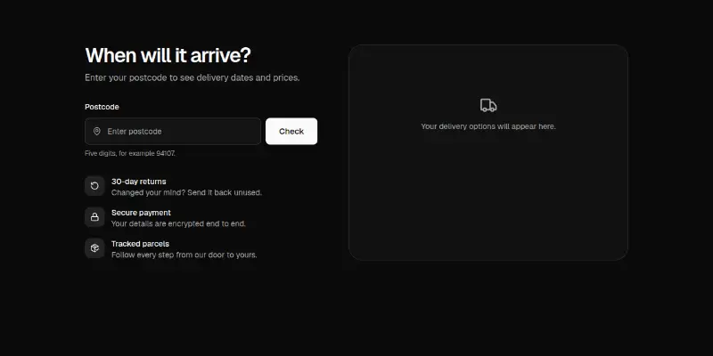 Ecommerce Pro 8: delivery estimator preview