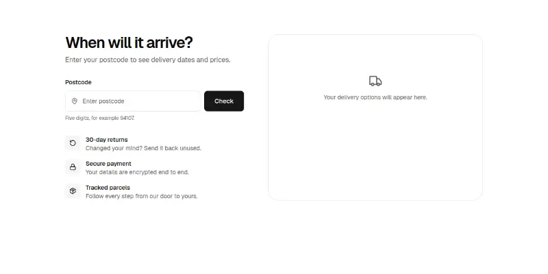 Ecommerce Pro 8: delivery estimator preview