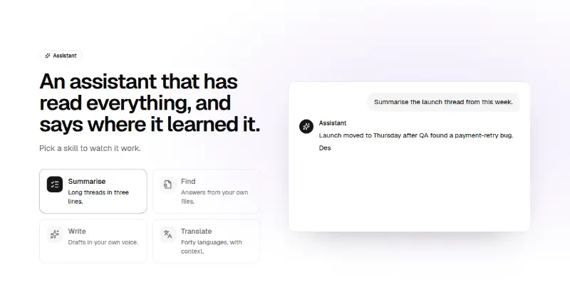 Features Pro 20: assistant skills with streaming replies preview