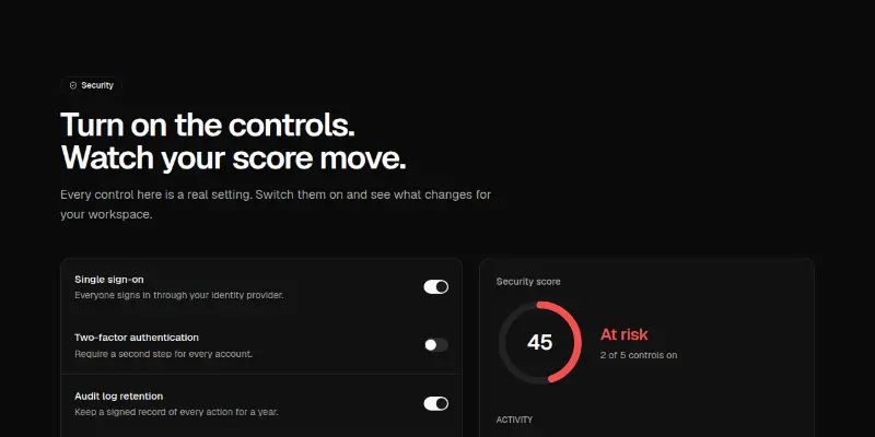 Features Pro 7: live security controls preview