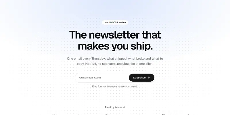 Hero Pro 4: email capture with logo marquee preview