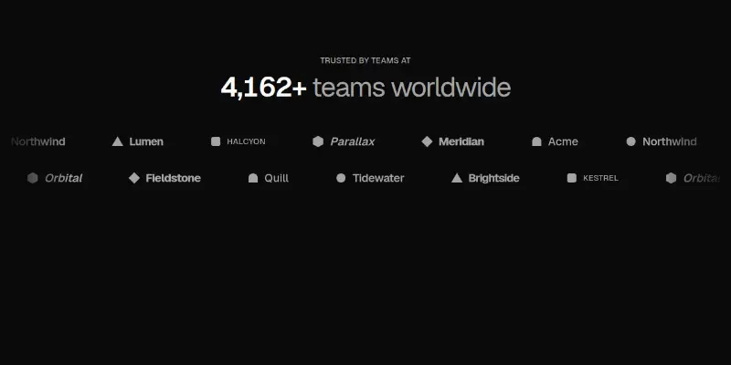 Logo-cloud Pro 1: counted and moving logo rows preview