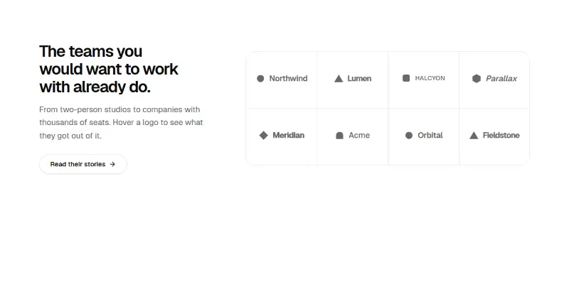 Logo-cloud Pro 2: grid with a note on hover preview