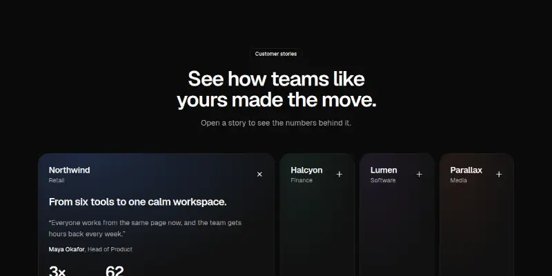 Testimonials Pro 7: expanding customer stories preview