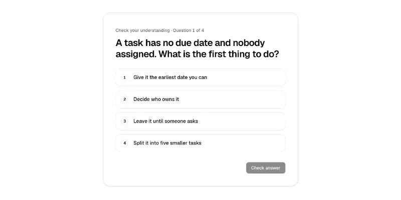 Quiz 1: questions with feedback preview