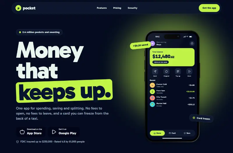 Pocket: mobile money app preview