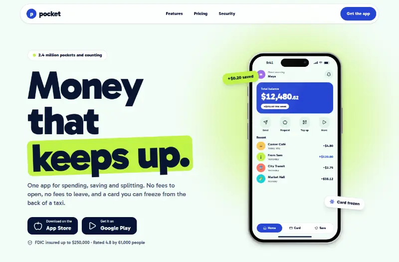 Pocket: mobile money app preview