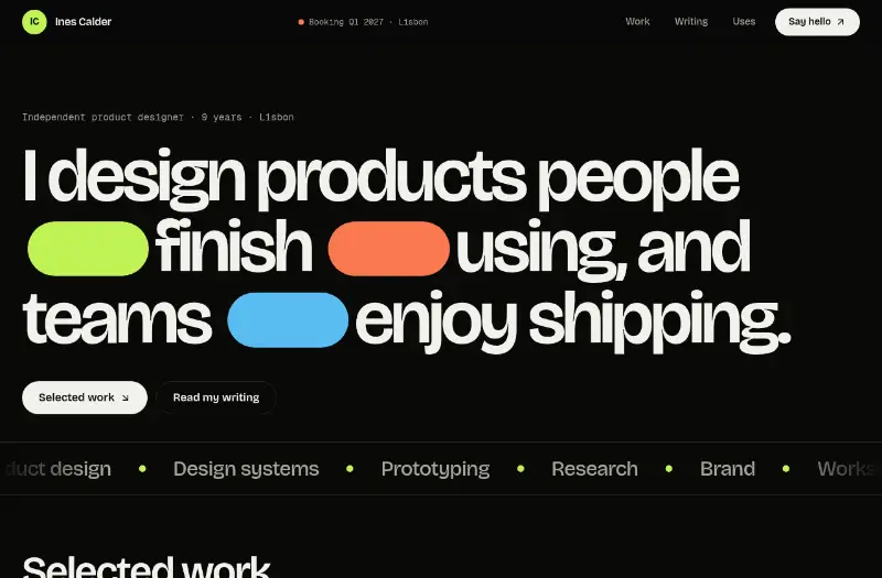 Folio: designer portfolio preview
