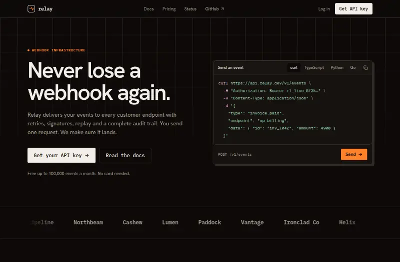 Relay: developer API platform preview