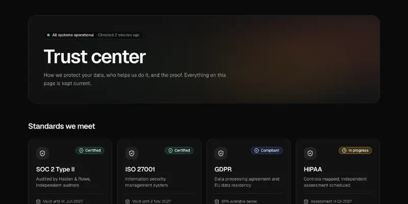 Trust 1: security and trust center preview