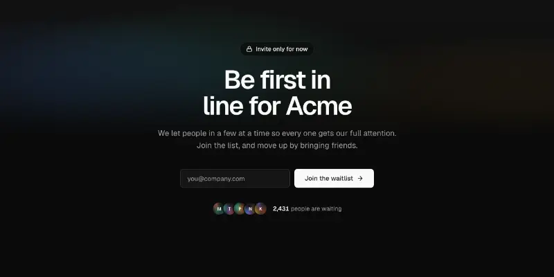 Waitlist 1: referral waitlist preview