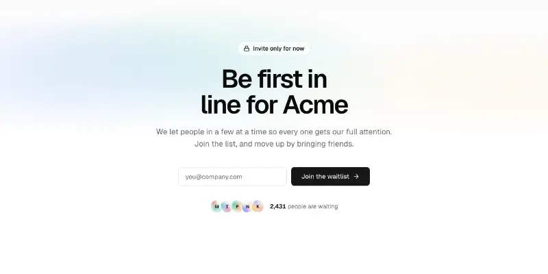 Waitlist 1: referral waitlist preview