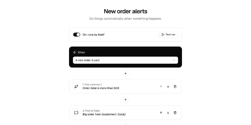 Workflow 1: automation builder preview
